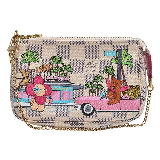 LV LOUIS VUITTON路易威登 N60487 限量 MINI POCHETTE 荷里活的限量印花圖案拉鍊迷你手提包 LV LOUIS VUITTON 路易威登 N60487 限量版 MINI POCHETTE 手提包,採用經典白色系帆布製作,搭配荷里活限量印花圖案,拉鍊式開口設計,輕巧實用。無內外夾層,適合日常搭配,附原廠防塵袋與包裝盒,法國製造,歐洲來源,女性時尚首選。