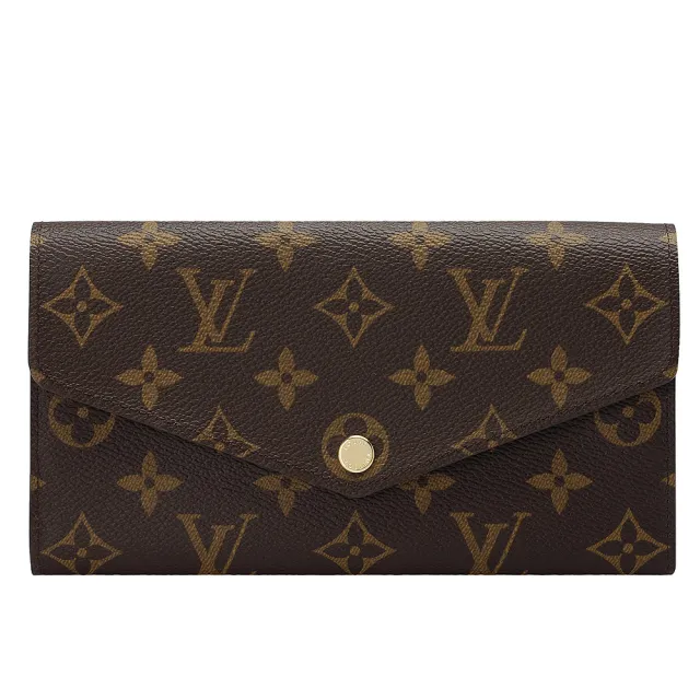 【Louis Vuitton 路易威登】M60531 經典Monogram帆布Sarah金釦長夾