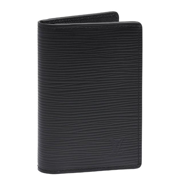 【Louis Vuitton 路易威登】M60642 經典EPI皮革水波紋POCKET ORGANISER多功能證件折疊夾(黑)