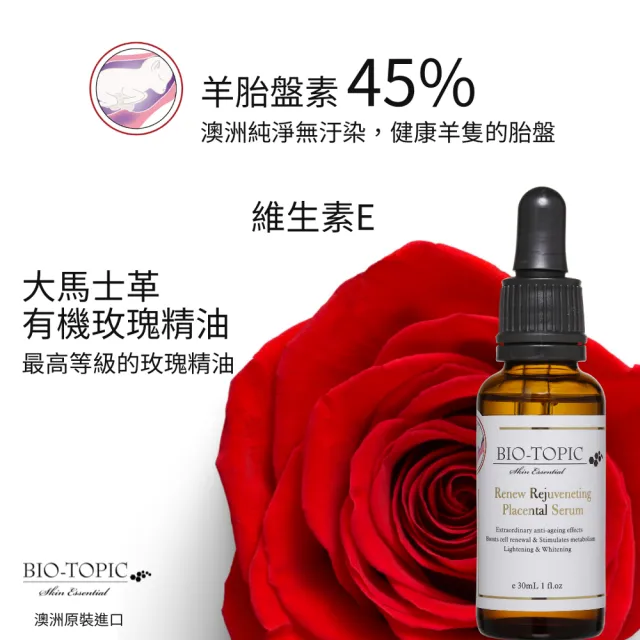 【BIO-TOPIC 塔碧絲】活齡玫瑰胎盤精純露30ml