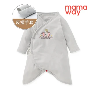 【mamaway 媽媽餵】新生兒迪士尼Q彈棉質蝴蝶衣 小飛象(寶寶包屁衣、嬰兒連身衣)