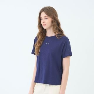 【GIORDANO 佐丹奴】星光閃紗短袖上衣 Liquid Touch系列(62 暗藍)