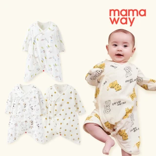 【mamaway 媽媽餵】新生兒Q彈棉質蝴蝶衣 1入(多款任選)