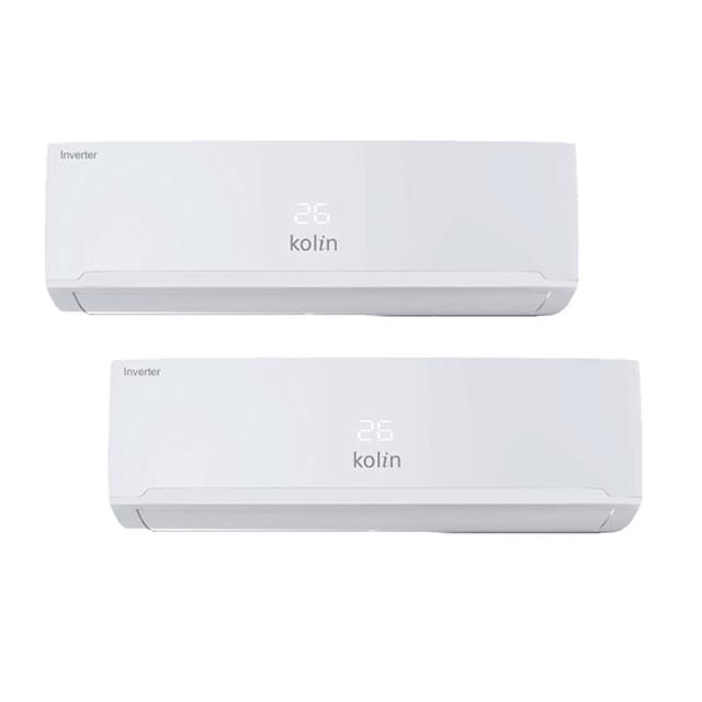 【Kolin 歌林】4-5坪+6-7坪變頻冷暖一對二分離式空調(KDV-P722M201/KSA-PK282DV03A+KSA-PK412DV03A)