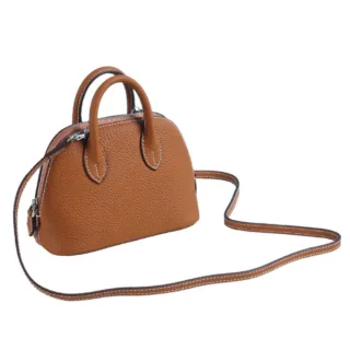 【Sp house】真皮 高雅貴氣全真牛皮側肩手提貝殼女用包(真皮包包 10色可選)