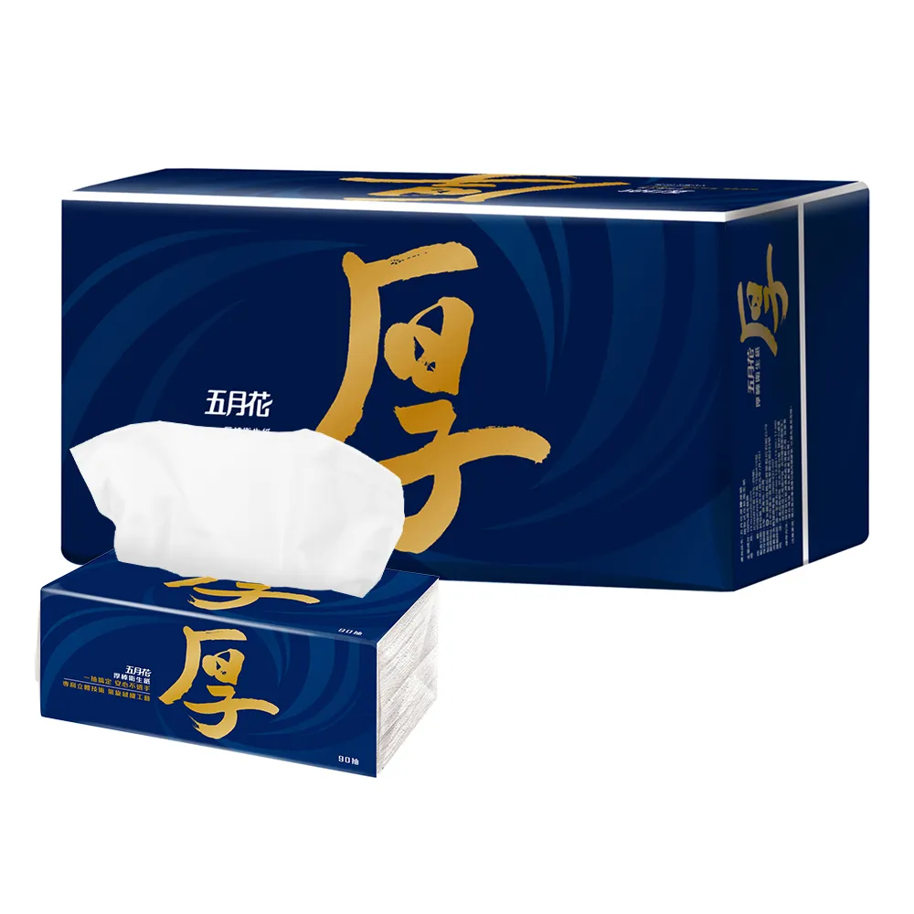 【MAY FLOWER 五月花】厚棒抽取式衛生紙(90抽*10包/袋)