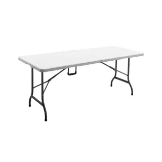 【特力屋】六呎折疊桌 白色(露營桌 戶外餐桌 工作桌)