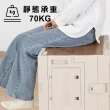 【ONE HOUSE】大森越野4輪折疊購物收納車 買菜車 購物車 平拉推車(75L特大折疊手推車_三開門 1入)