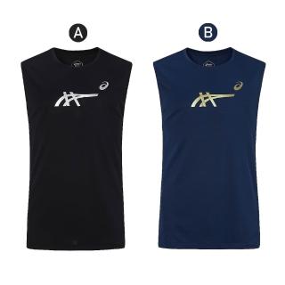 【asics 亞瑟士】男運動背心-臺灣製 吸濕排汗 運動 訓練上衣 休閒 黑(2031E814-001 2031E814-400)