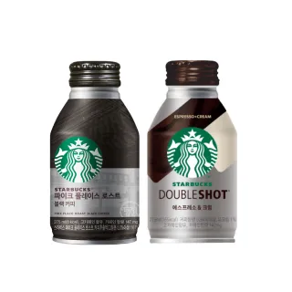 【STARBUCKS 星巴克】派克市場黑咖啡/特濃咖啡拿鐵x24罐/箱(275ml/罐)