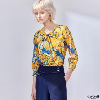 【Chudan 初丹】純棉熱帶風緞領上衣