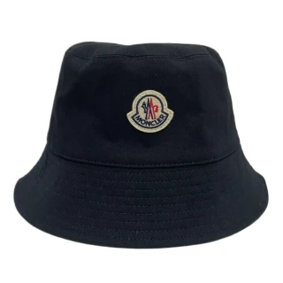 【MONCLER】春夏新款 品牌LOGO 雙面漁夫帽-深藍色(M號、L號)