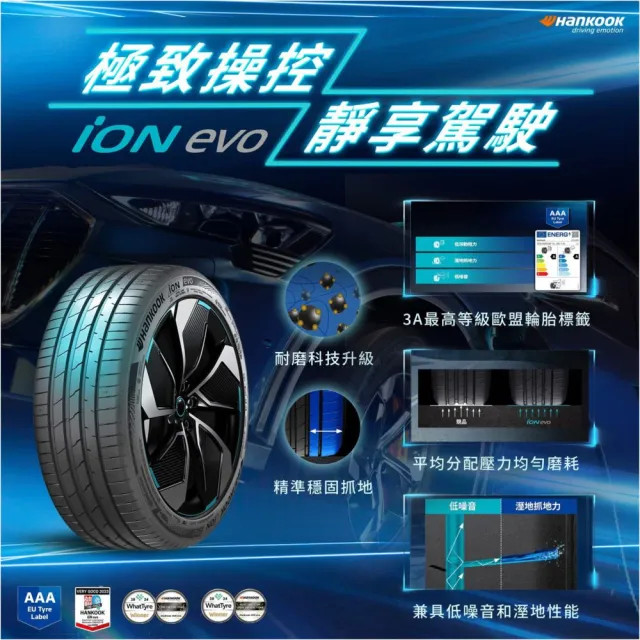 【Hankook 韓泰】輪胎 ION EVO AS IH01 265/45/20吋二入組 休旅車胎 BMW X3(安托華)