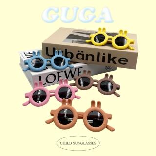 【GUGA】偏光兒童太陽眼鏡 兔耳造型款(霧面質感 橡膠兒童墨鏡 UV400 抵抗紫外線)