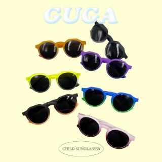 【GUGA】兒童偏光太陽眼鏡 潮玩撞色款(啞光漸層感 視野清晰 UV400抗紫外線)