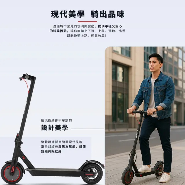 【InLask 英萊斯克】城市摺疊電動滑板車(電動滑板車/滑板車/外出用品)