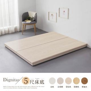 【H&D 東稻家居】DIGNITAS狄尼塔斯5尺雙人床底 MIT 臺灣製(床架 多色選)