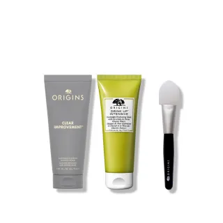 【ORIGINS 品木宣言】零黑粉滋潤面膜組(滋潤面膜75ml+0黑粉面膜75ml)