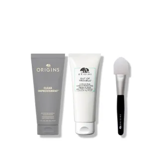 【ORIGINS 品木宣言】零黑粉抗痘面膜組(奇蹟抗痘面膜75ml+0黑粉面膜75ml)