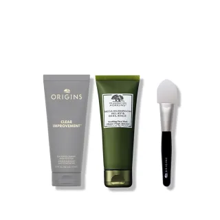 【ORIGINS品木宣言】零黑粉修復面膜組(靈芝面膜75ml+0黑粉面膜75ml)
