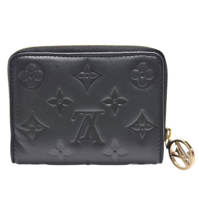 【Louis Vuitton 路易威登】M81599經典Lou系列小羊皮短夾(黑色)