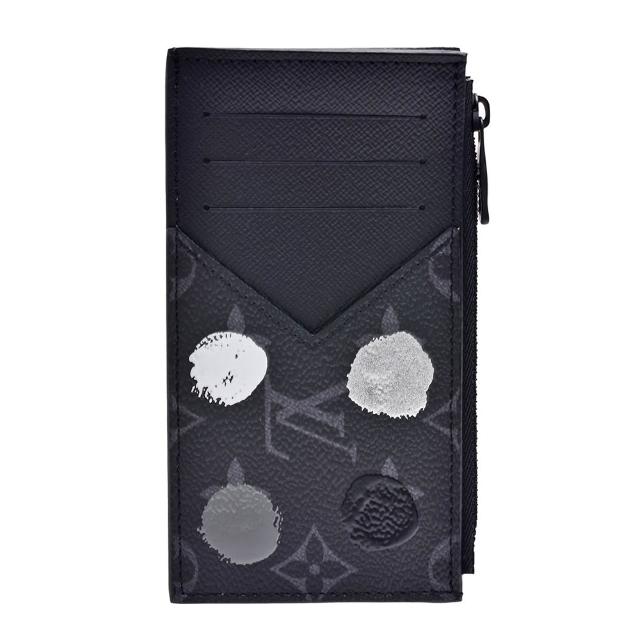 【Louis Vuitton 路易威登】M81930聯名YK MULTIPLE系列Eclipse帆布草間彌生點點卡片/零錢包(黑色)