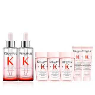 【KERASTASE 巴黎卡詩】粉漾芯生頭皮精華雙入組(頭皮精華/頭皮保養/蓬鬆/養髮)