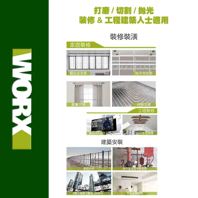 【WORX 威克士】20V 100mm 砂輪機 WU808.3(角磨機 磨切機 平面 無刷鋰電角磨機 鋰電無刷平面砂輪機)
