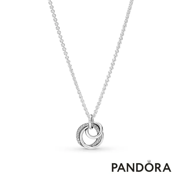 【Pandora 潘多拉】永恆親情圓環吊墜項鏈