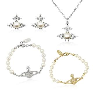 【Vivienne Westwood】經典土星珍珠項鍊/耳環/手鍊(多款可選)