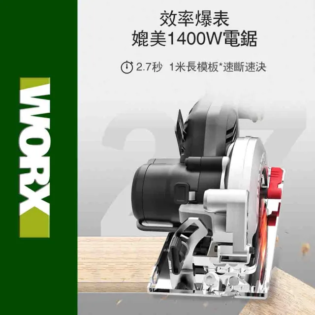 【WORX 威克士】20V 120MM 無刷鋰電圓鋸機 WU533.1(圓鋸機 切割機 無刷 無碳 木工切割機 角度可調)