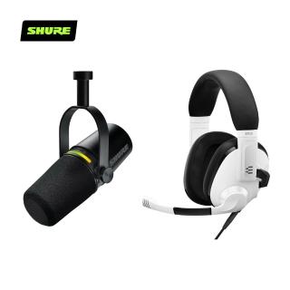 【SHURE】MV7+ 動圈麥克風 + EPOS H3電競麥克風 組合包(鍵寧公司貨)