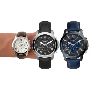 【FOSSIL】Grant系列 帥氣風尚指針計時手錶 44MM (多色可選)