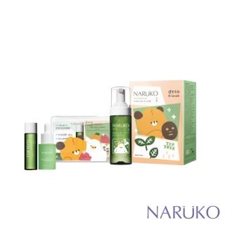 【NARUKO 牛爾】dtto friends茶樹大全配(茶樹鬥痘必勝包+痘痘黑面膜10入+洗卸慕斯2入)
