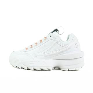 【FILA】Disruptor II EXP 女 運動休閒鞋 鋸齒鞋 老爹鞋 復古 厚底 白(5-C609W-136)