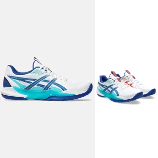 【asics 亞瑟士】POWERBREAK FF 男款 羽球鞋 一般楦(1071A121-960 白 亞瑟士藍 穩定 支撐型 室內運動鞋)