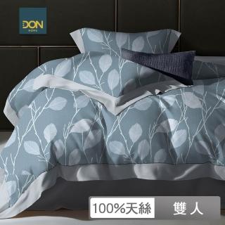 【DON】臺灣製 60支天絲床包枕套組-浮光葉語(雙人)
