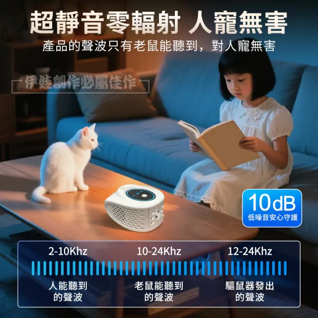 【IDREES 伊德萊斯】四合一強效型超音波驅鼠器 PH-77(適用90坪 工業驅鼠器 驅蟲器 驅蟑器)
