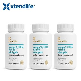 【壽滿趣】xtendife紐西蘭高DHA頂級濃縮魚油膠囊迷你/兒童版(120粒x3)