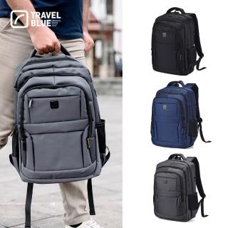 【Travel Blue 藍旅】時尚漫遊款揹包-黑/海軍藍/灰 防水包 電腦包/雙肩包/商務揹包/旅行揹包 TB3130