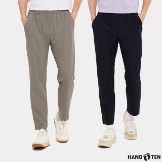 【Hang Ten】男裝-正韓韓國連線-SLIM FIT經編布鬆緊腰頭修身長褲(多色選)