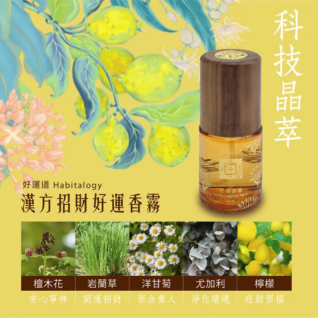 【好運道】湯鎮瑋-五寶草開運除穢胡桃木噴霧瓶60ml-1入(平安 避邪 淨化 招財 艾草 入厝 補財庫 招桃花)