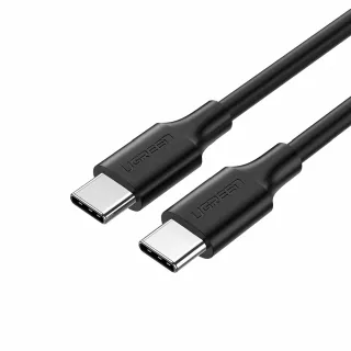 【綠聯】UGREEN 1.5M Type-C 2.0快充傳輸線 黑色(Type C to Type C 支援QC 3A快充 不傷機 快才有意義)