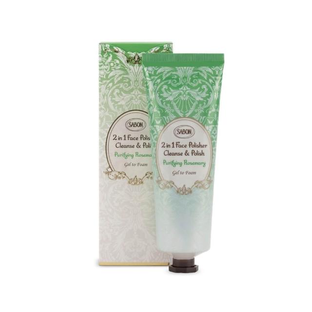 【SABON】官方直營 二合一臉部磨砂潔顏凝露125ml-清新迷迭香