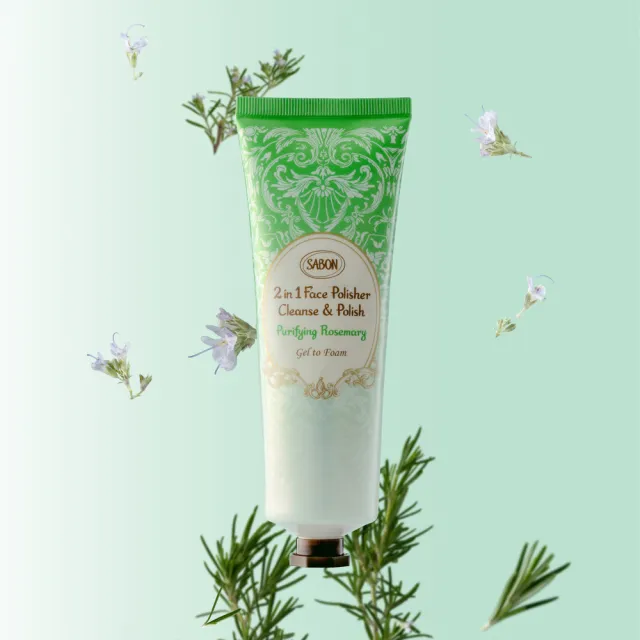 【SABON】官方直營 二合一臉部磨砂潔顏凝露125ml-清新迷迭香(新品上市)