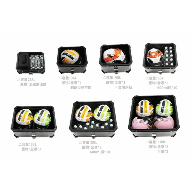 【Supamoto】100L—機車鋁合金尾箱(重機/通用/行李箱/鋁箱/後箱/摩托車/大羊/快拆/檔車/CT125/CB350)