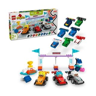 【LEGO 樂高】得寶系列 10445 F1車隊賽車和賽車手(交通工具 幼兒積木 兒童玩具 學習積木 禮物)