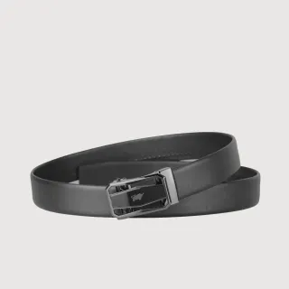 【BRAUN BUFFEL 德國小金牛】台灣總代理 時尚紳士 鏤空自動扣皮帶-鎗色(BF25S-WEG21042-SGU)