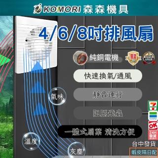 【Komori森森機具】排氣扇(排風扇家用衛生間玻璃窗式換氣扇 小型氣窗 窗戶排風 衛生間排氣 換氣)