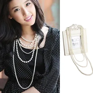 【Jpqueen】韓風高雅珍珠多層次玫瑰高品質毛衣長鍊(19款可選)